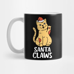 Santa Claws Funny Cat Santa Hat Xmas Gift Mug